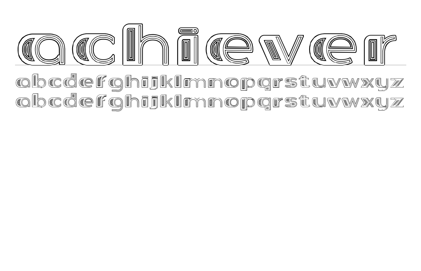 Achiever Font preview