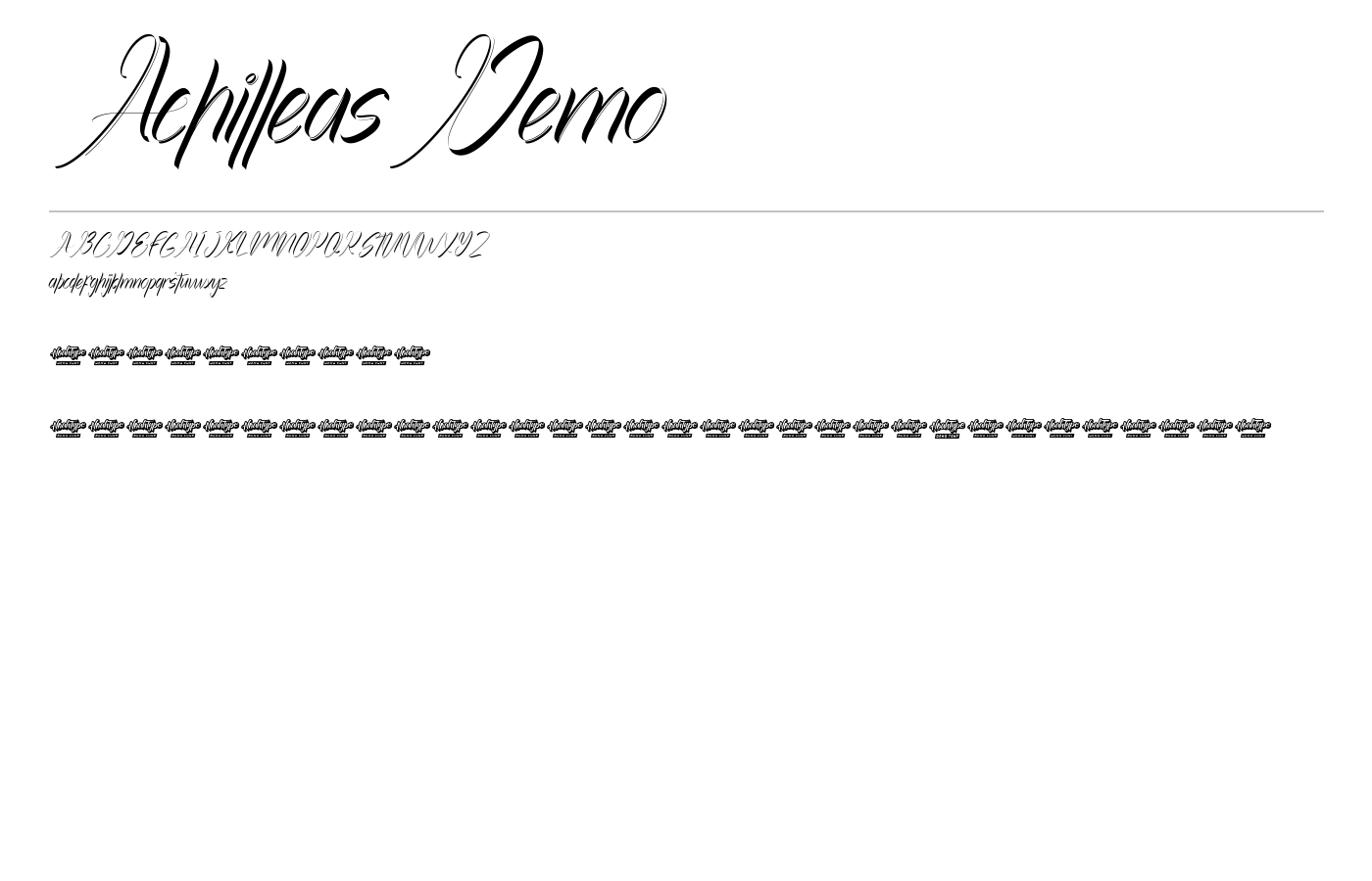 Achilleas Demo Font preview