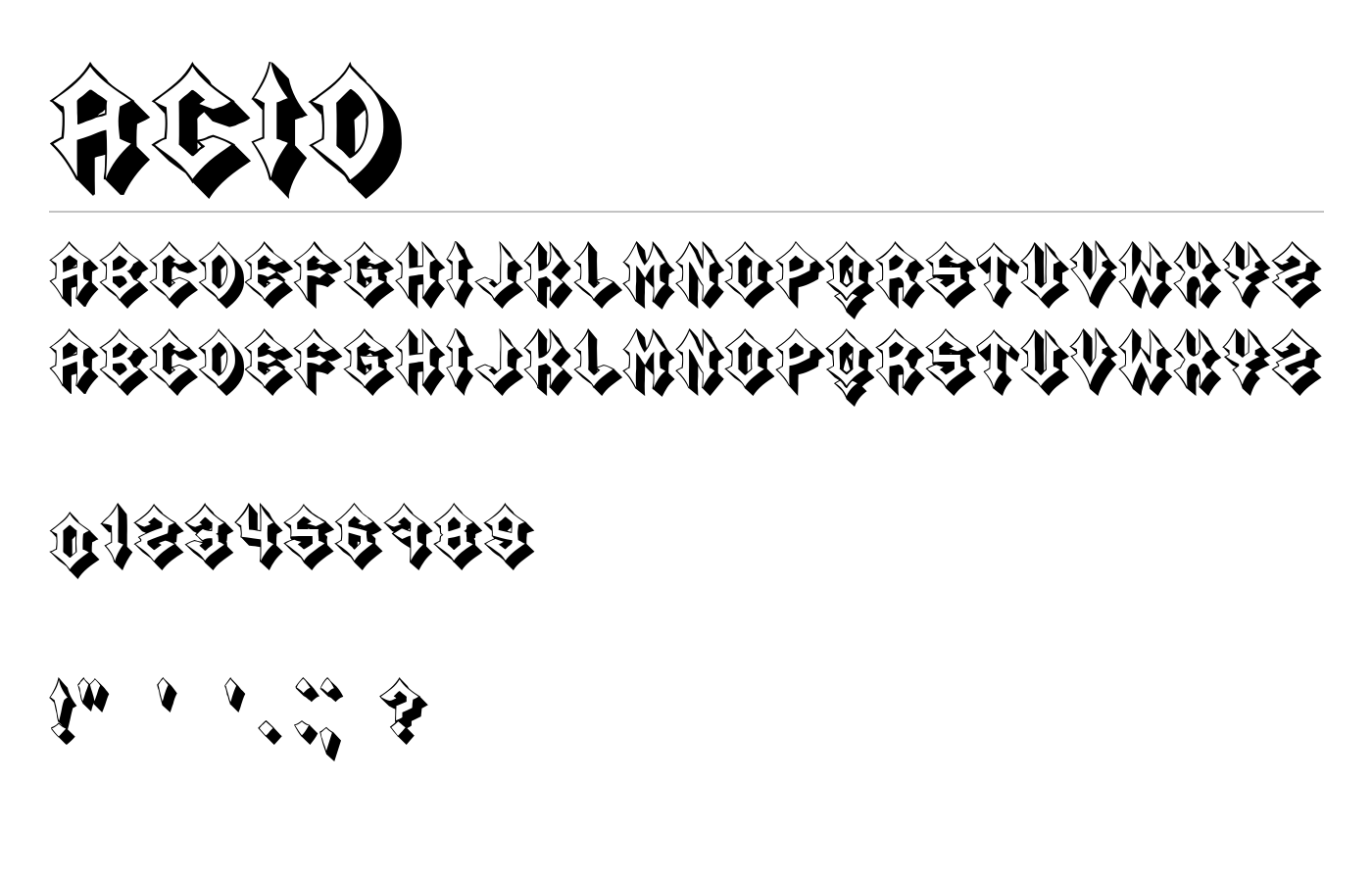 Acid Font preview
