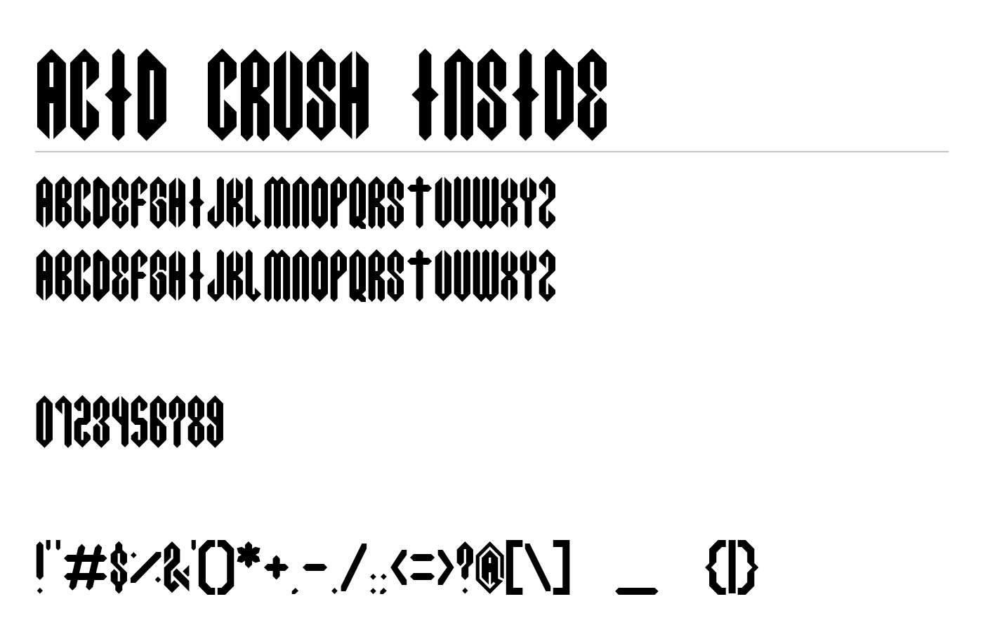 Acid Crush Font preview