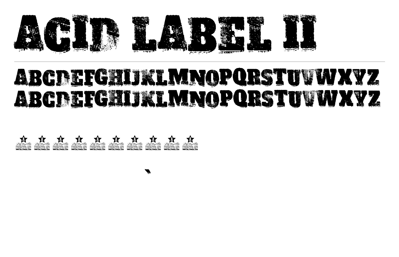 ACID LABEL II Font preview
