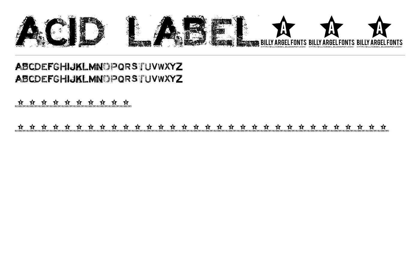 ACID LABEL___ Font preview