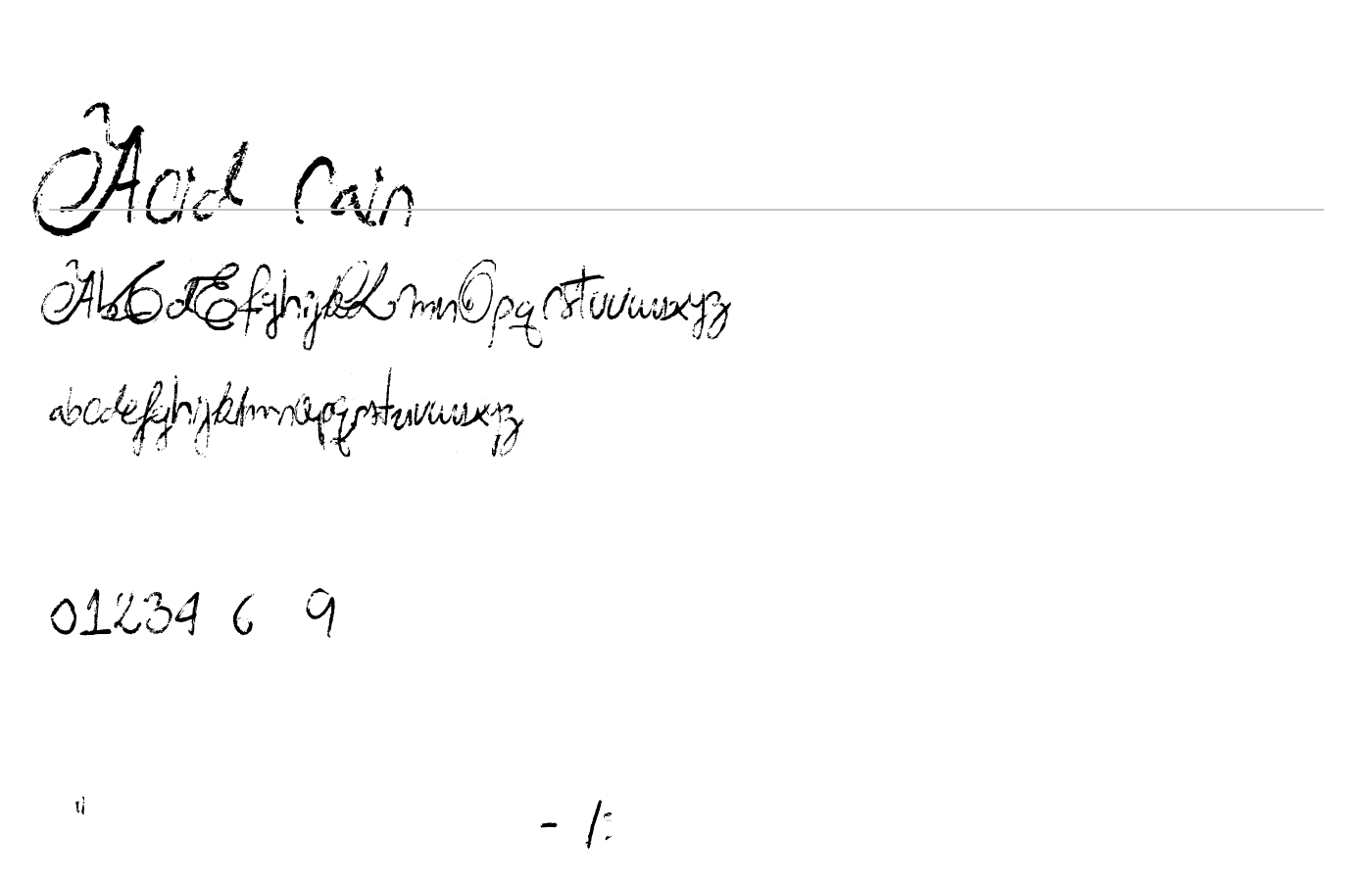 Acid Rain Font preview