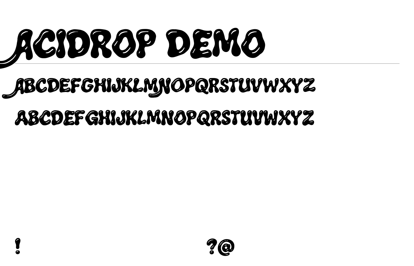 Acidrop Demo Font preview