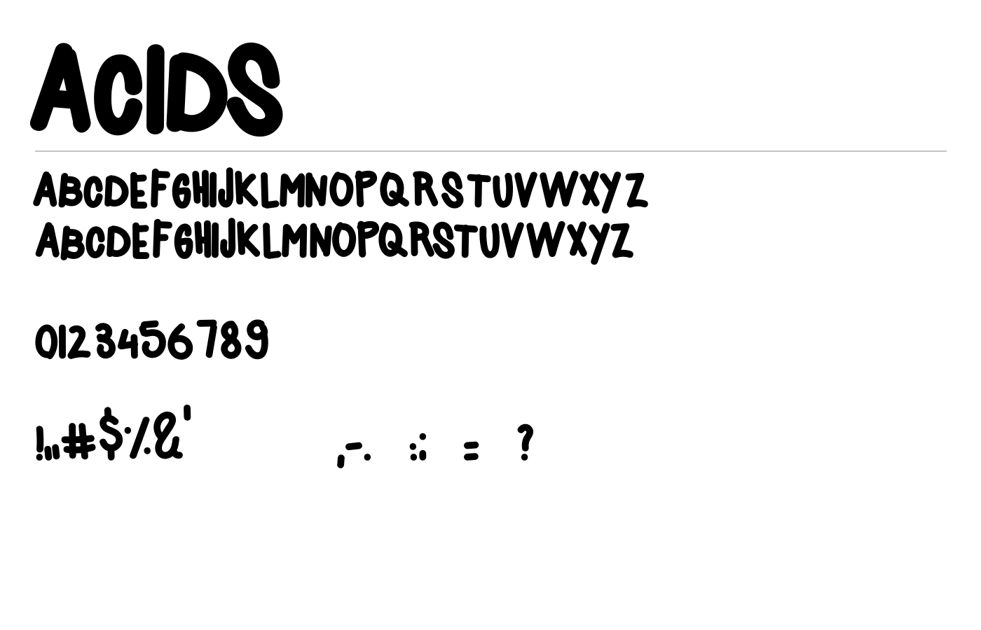 Acids Font preview