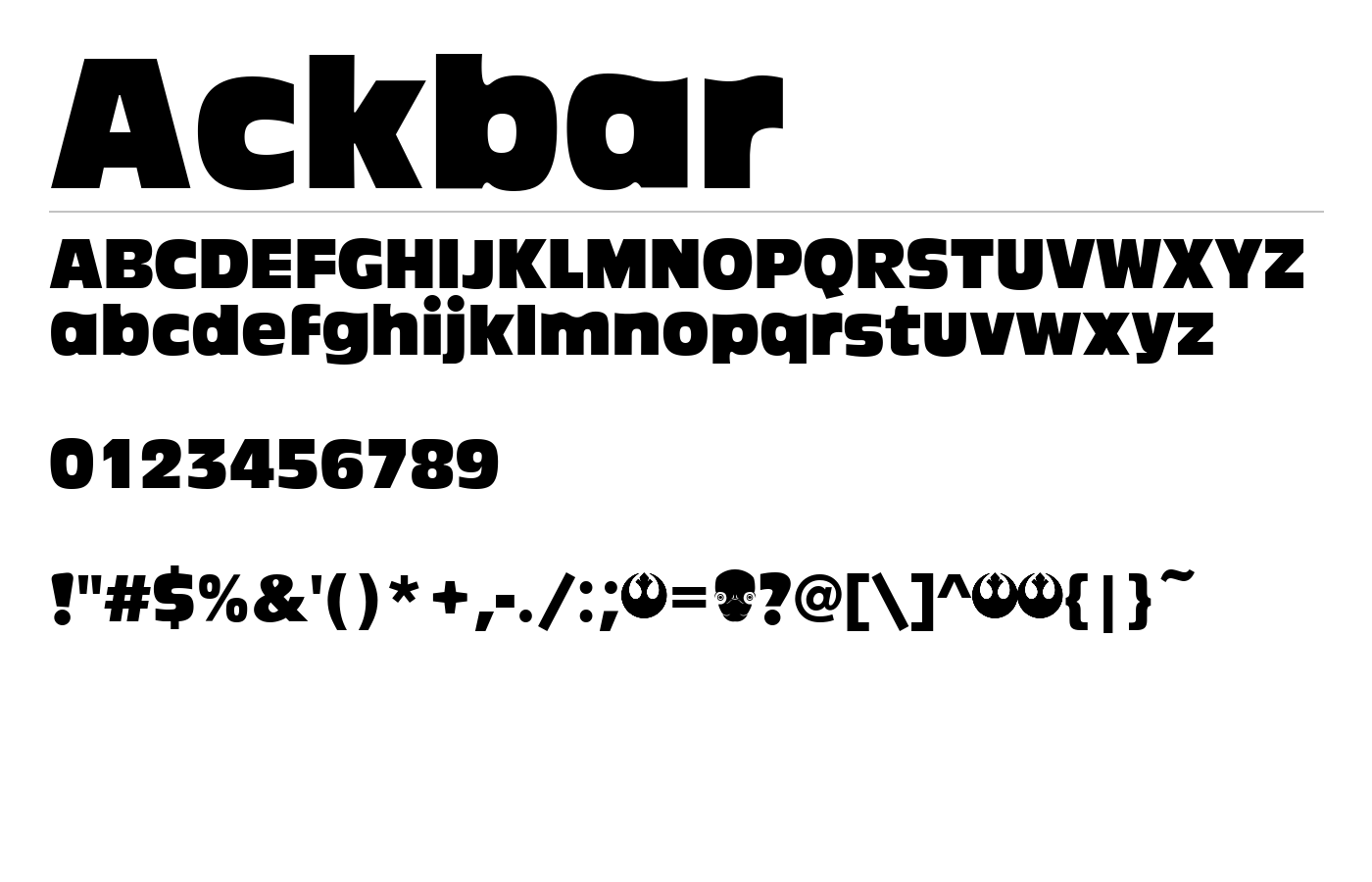Ackbar Font preview