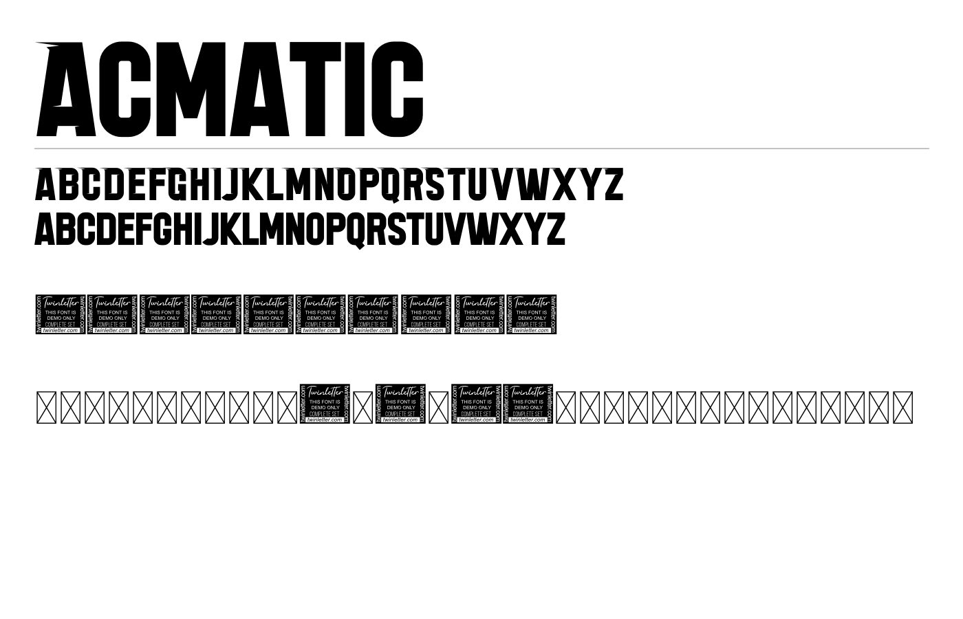 Acmatic Font preview