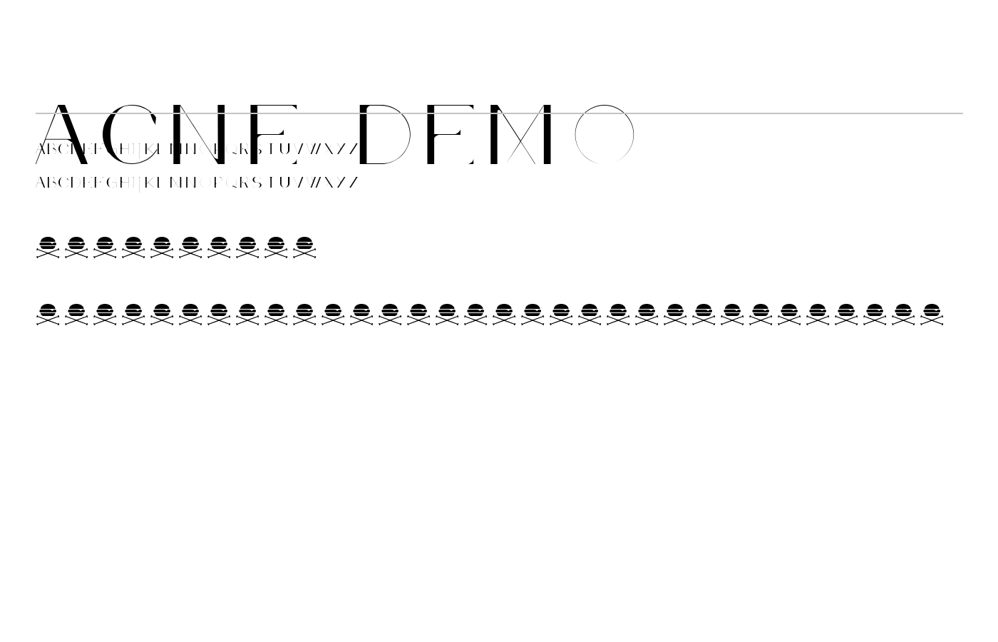 Acne Demo Font preview