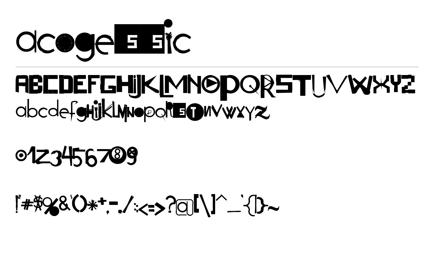 acogessic Font preview