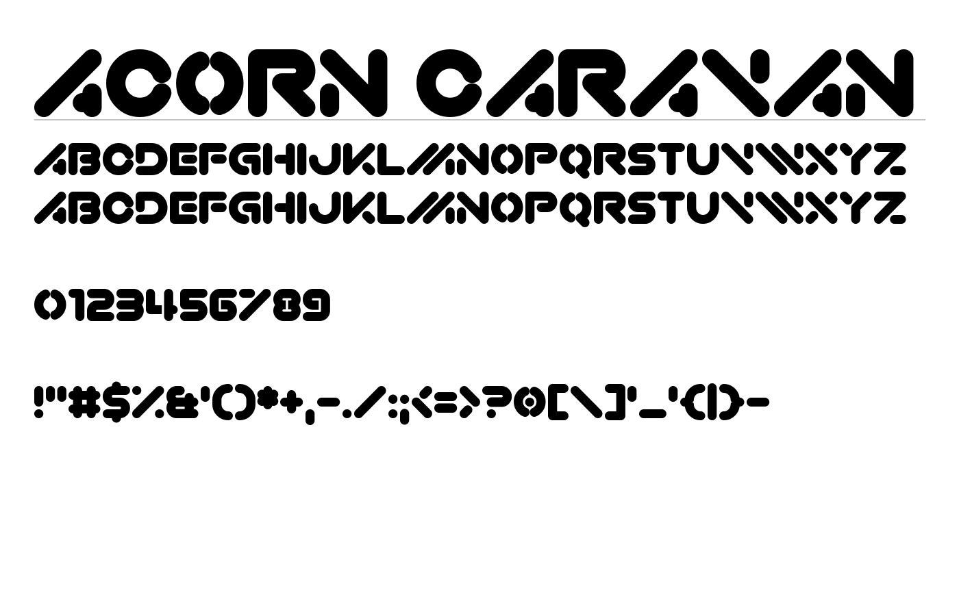Acorn Caravan Font preview