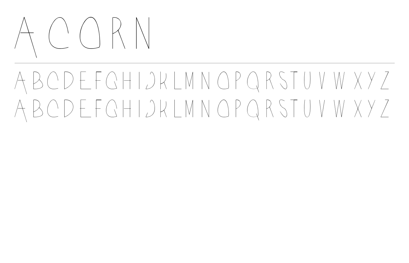 Acorn Font preview