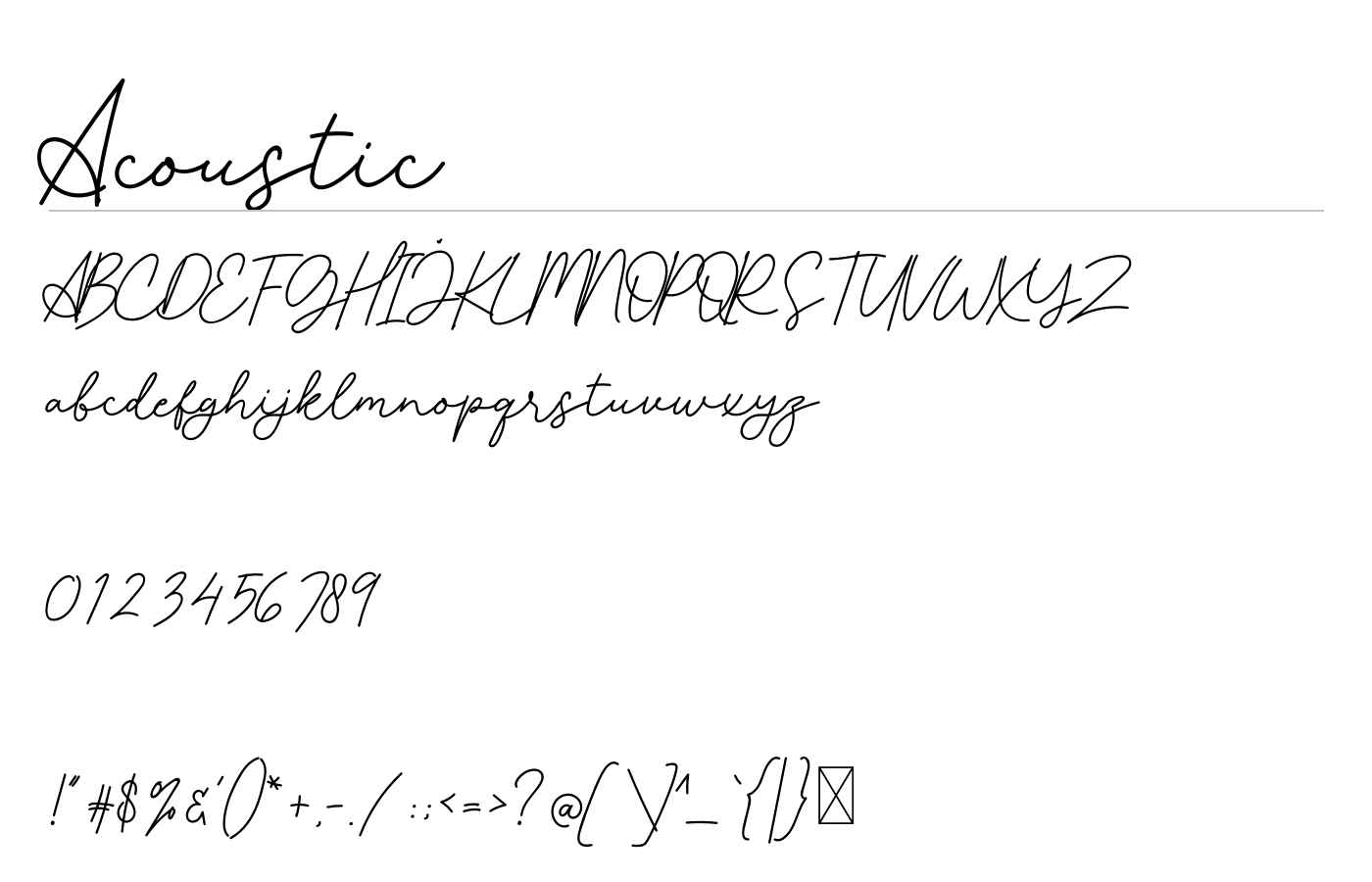 Acoustic Font preview
