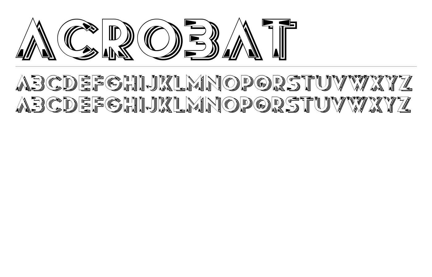 Acrobat Font preview