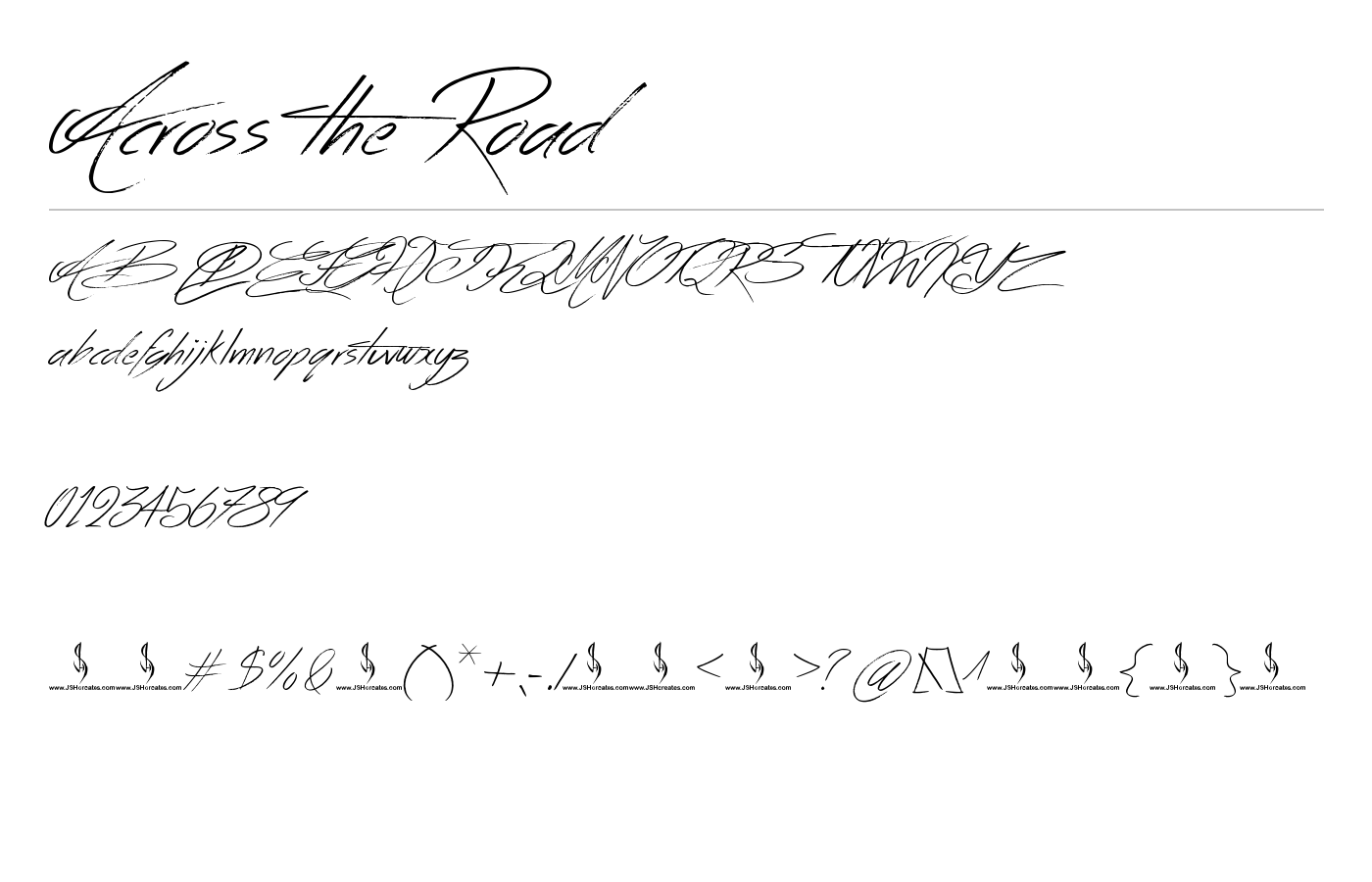 Across the Road Font preview