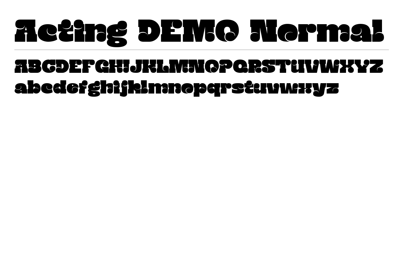 Acting DEMO Font preview