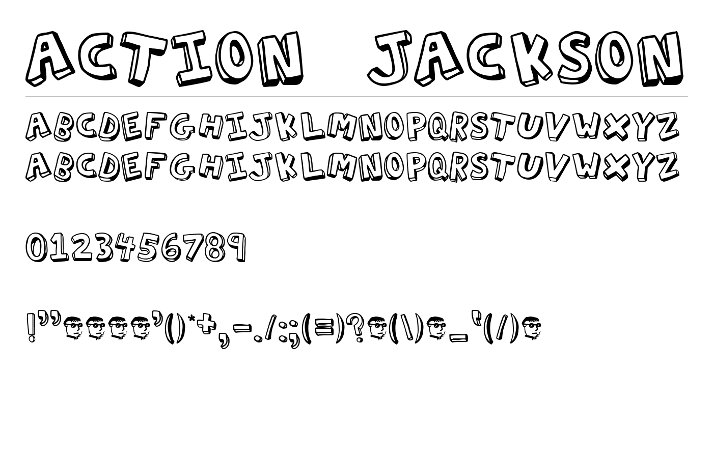 Action Jackson Font preview