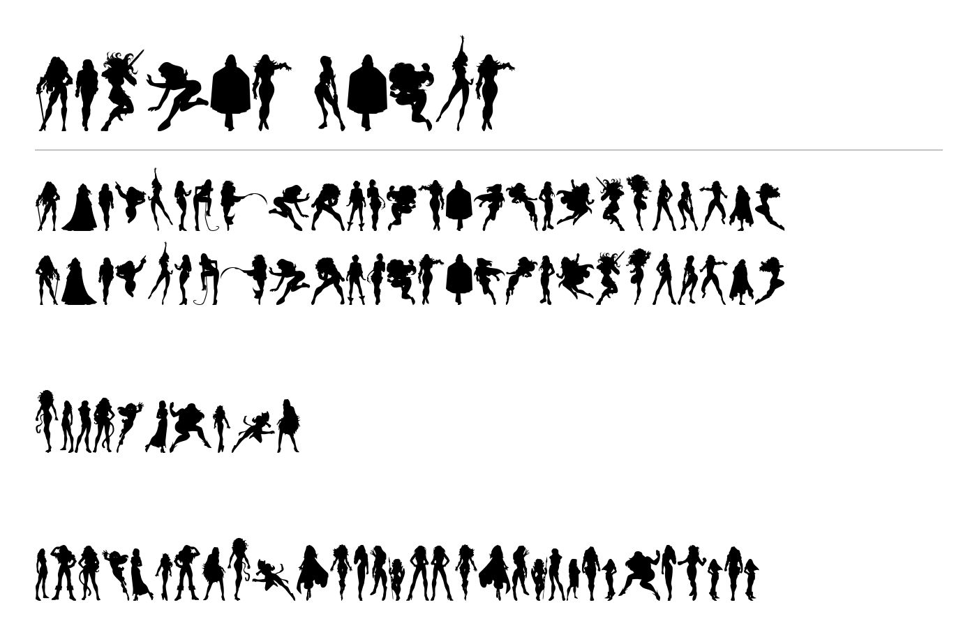 Action Women Font preview