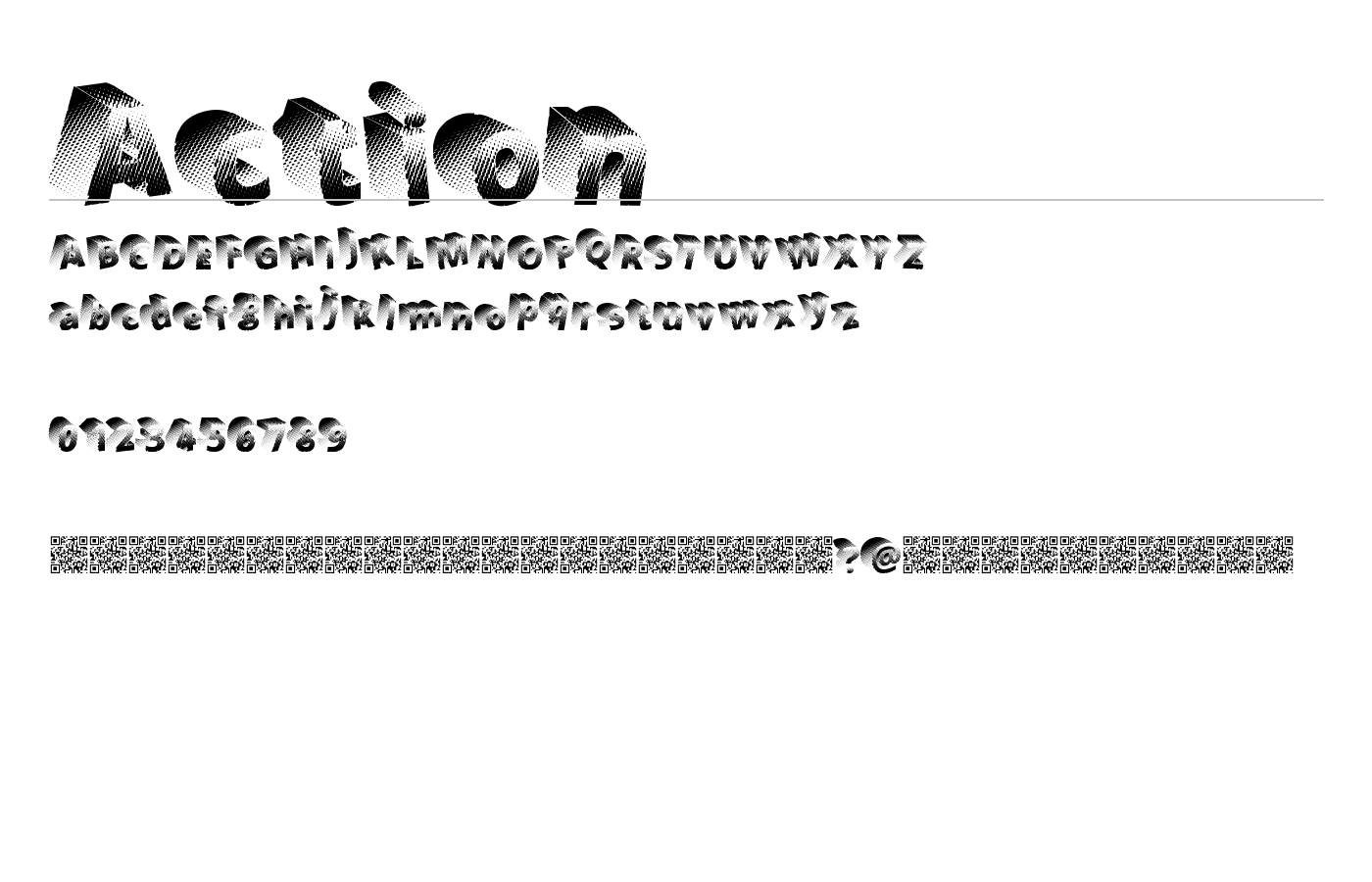 Action Font preview