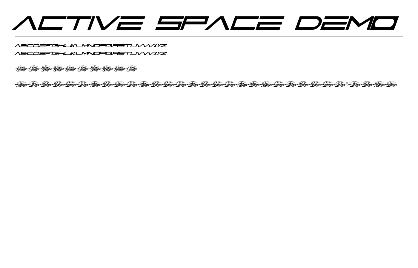 Active Space Demo Font preview