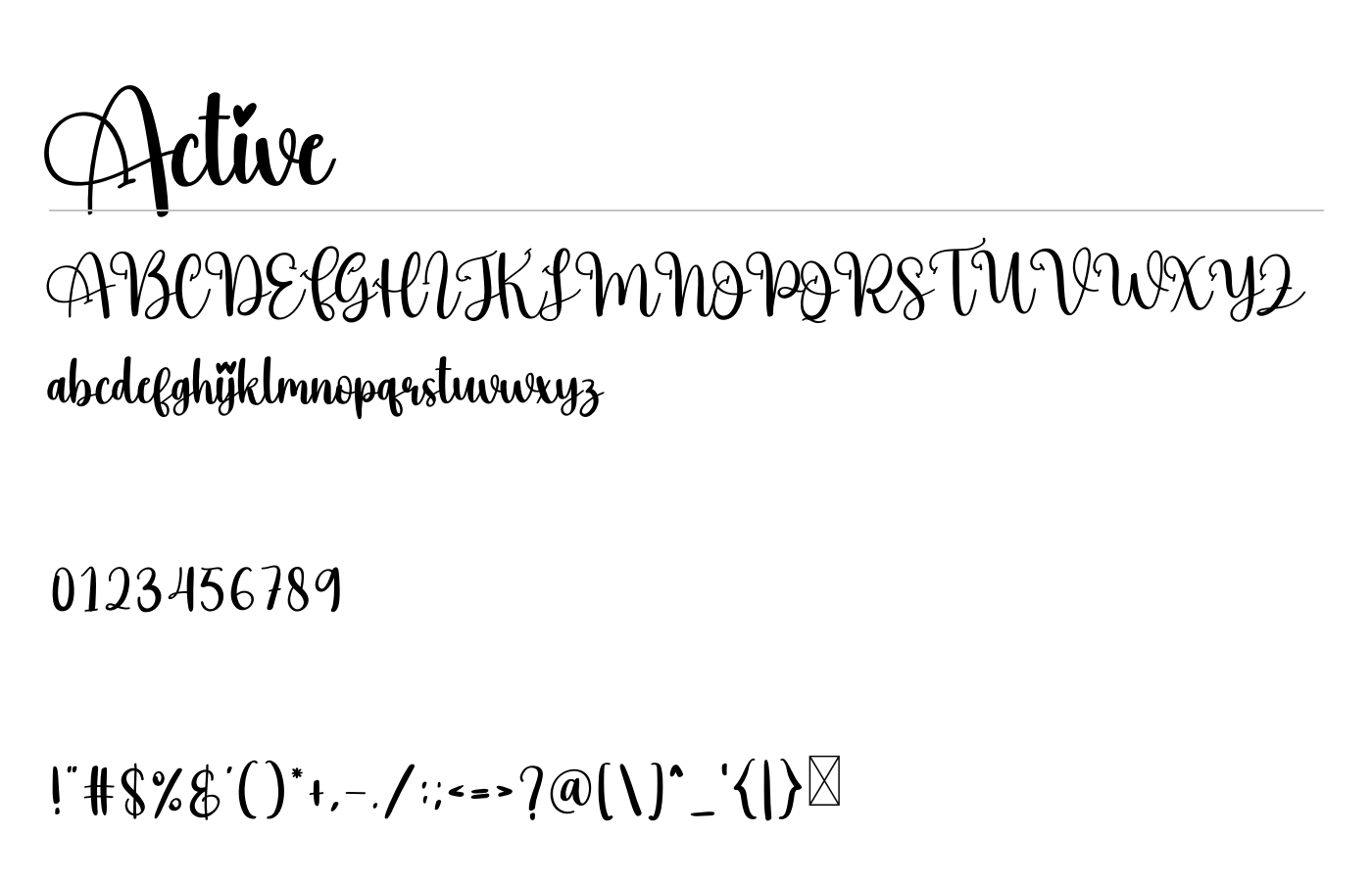 Active Font preview