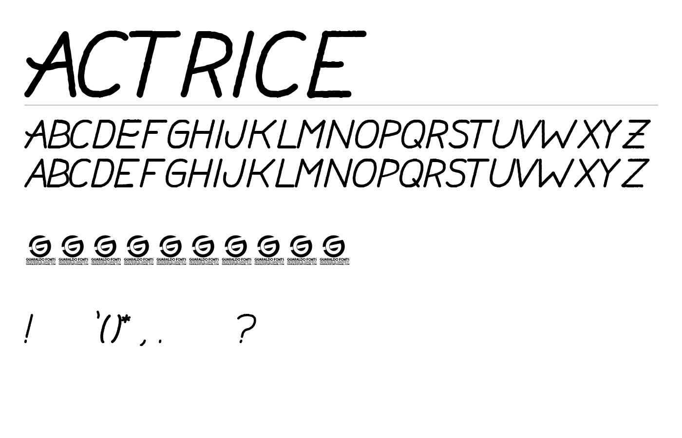 Actrice Font preview