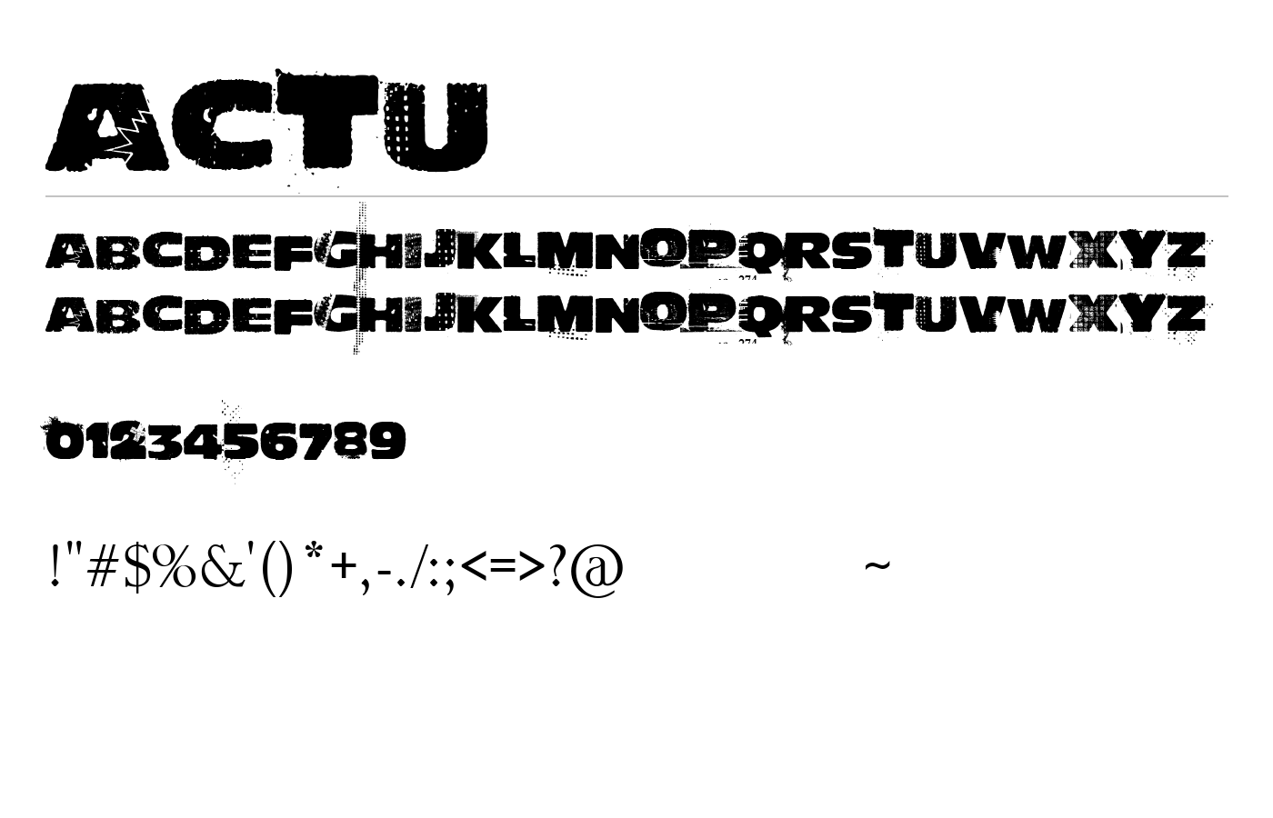 Actu Font preview