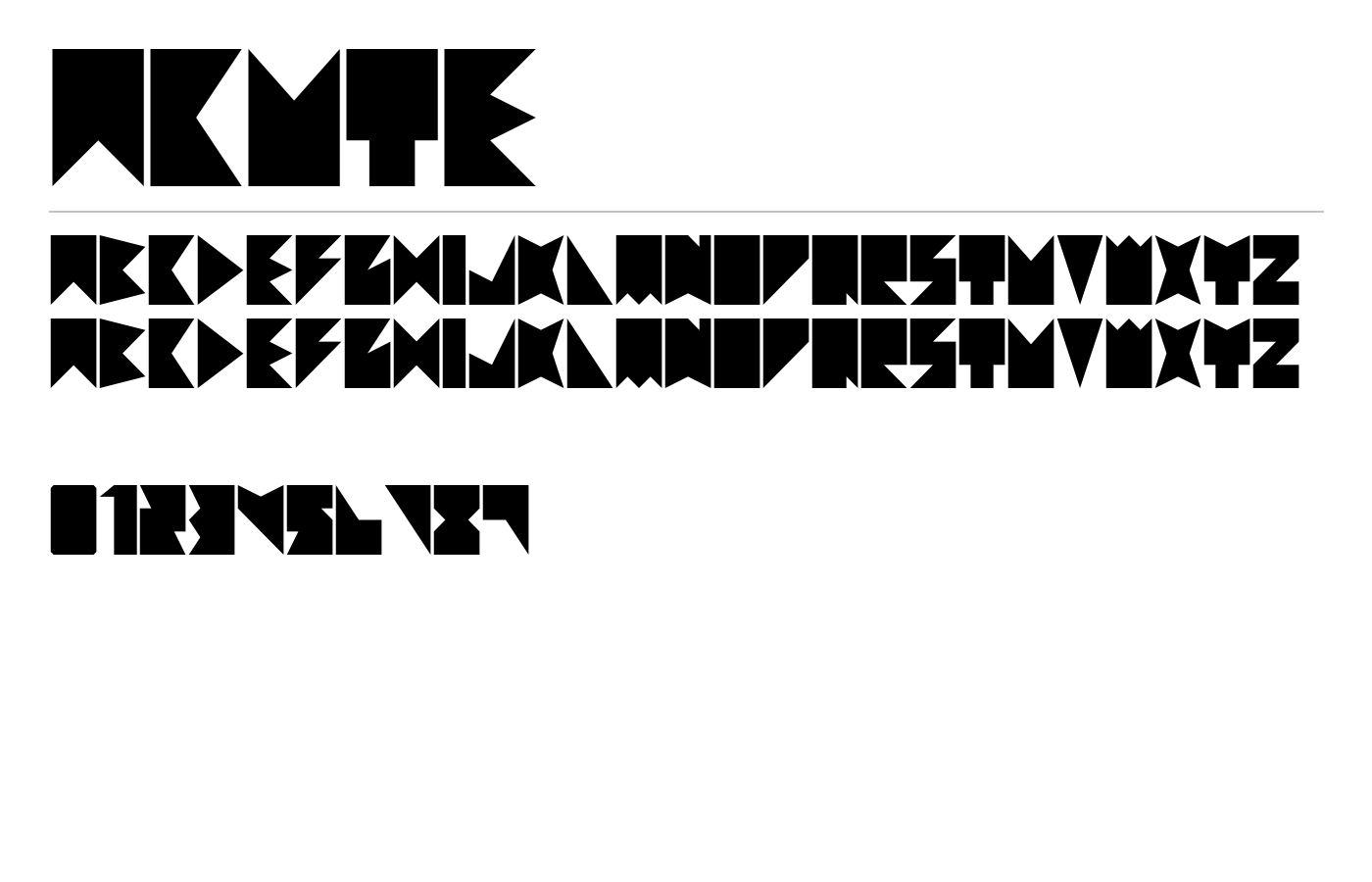 acute Font preview