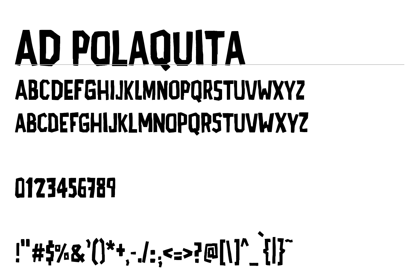 AD Polaquita Font preview