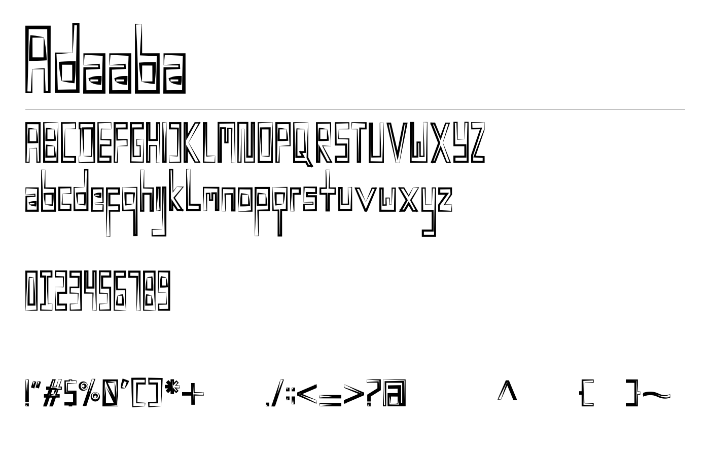Adaaba Font preview