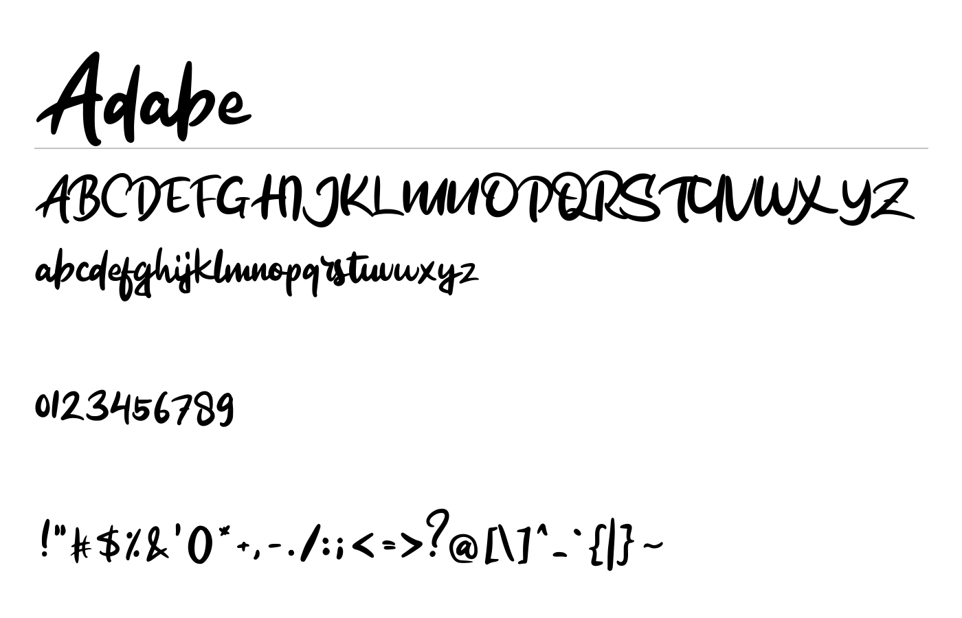 Adabe Font preview