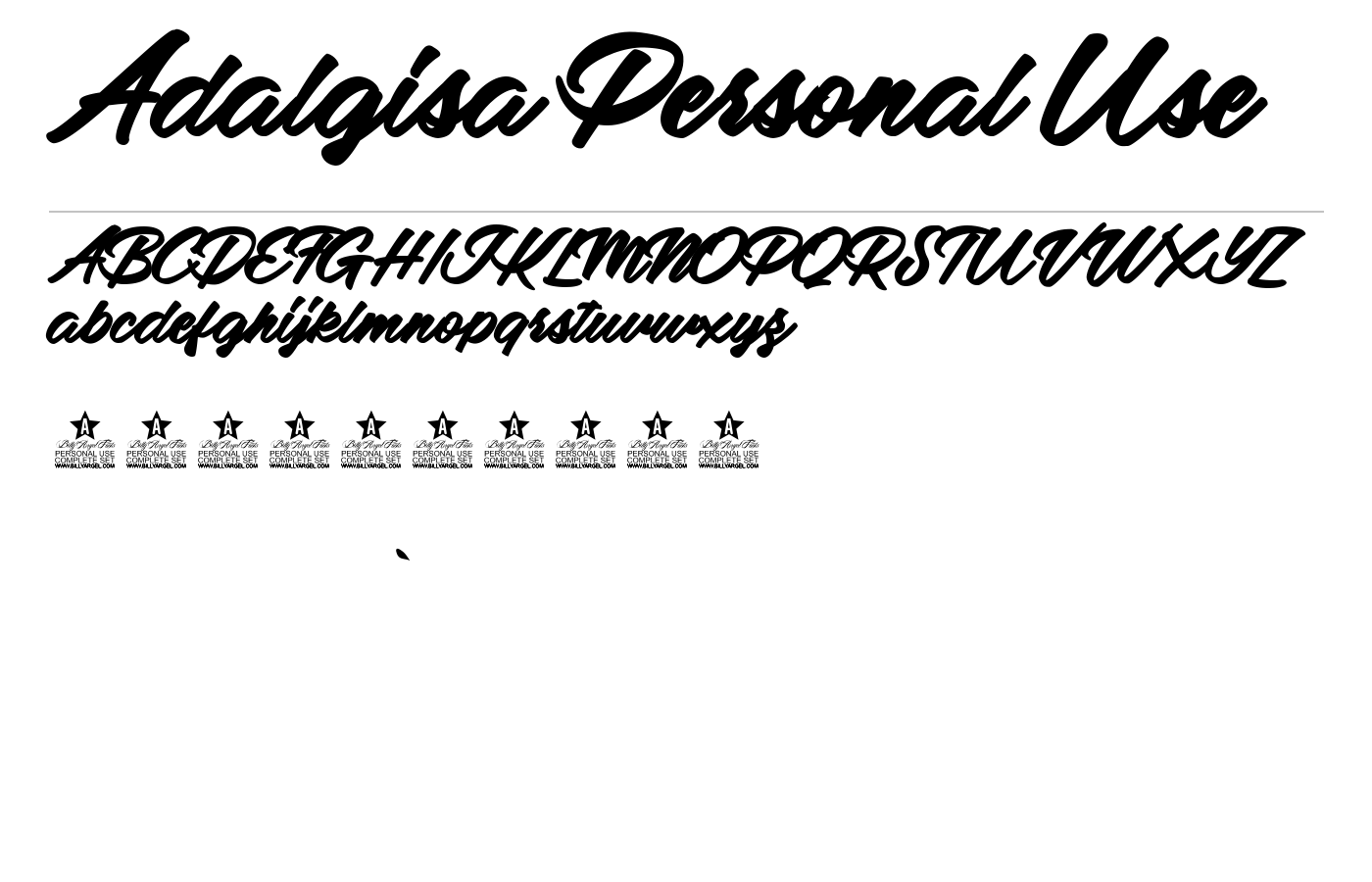 Adalgisa Personal Use Font preview