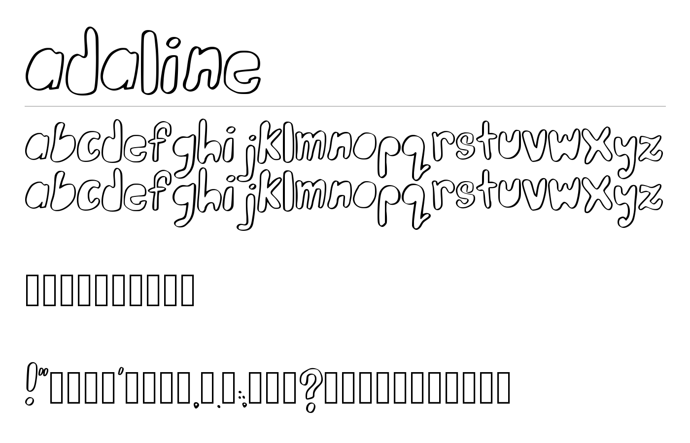 Adaline Font preview