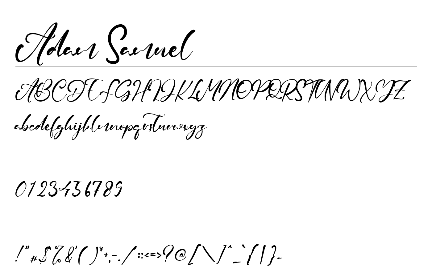 Adam Samuel Font preview