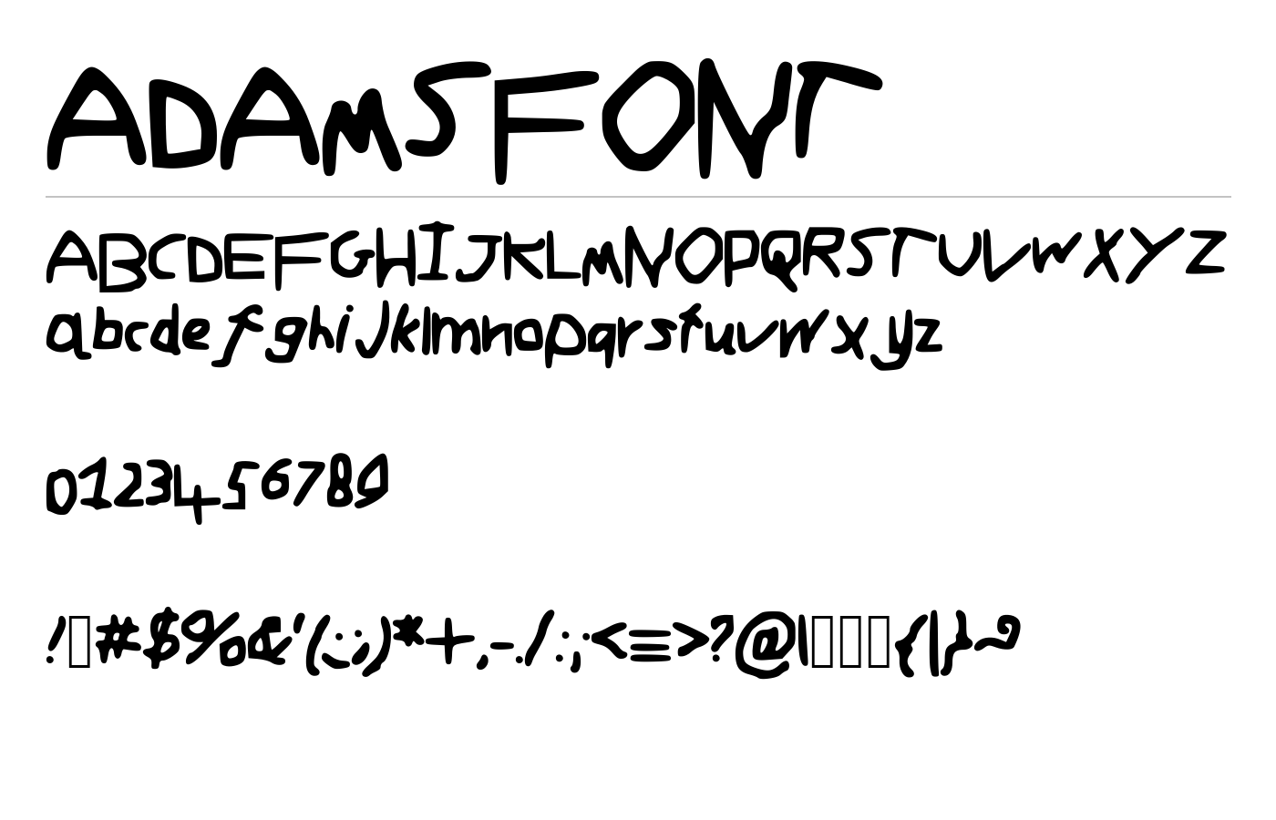 ADAMSFONT preview