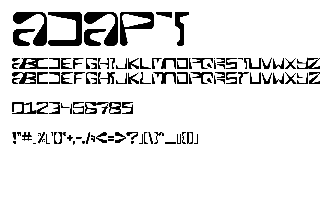 ADAPT Font preview