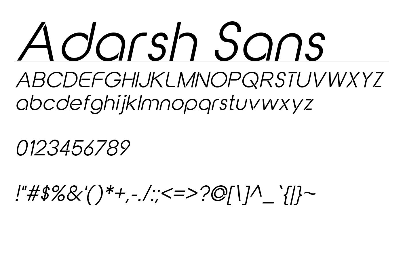 Adarsh Sans Font preview