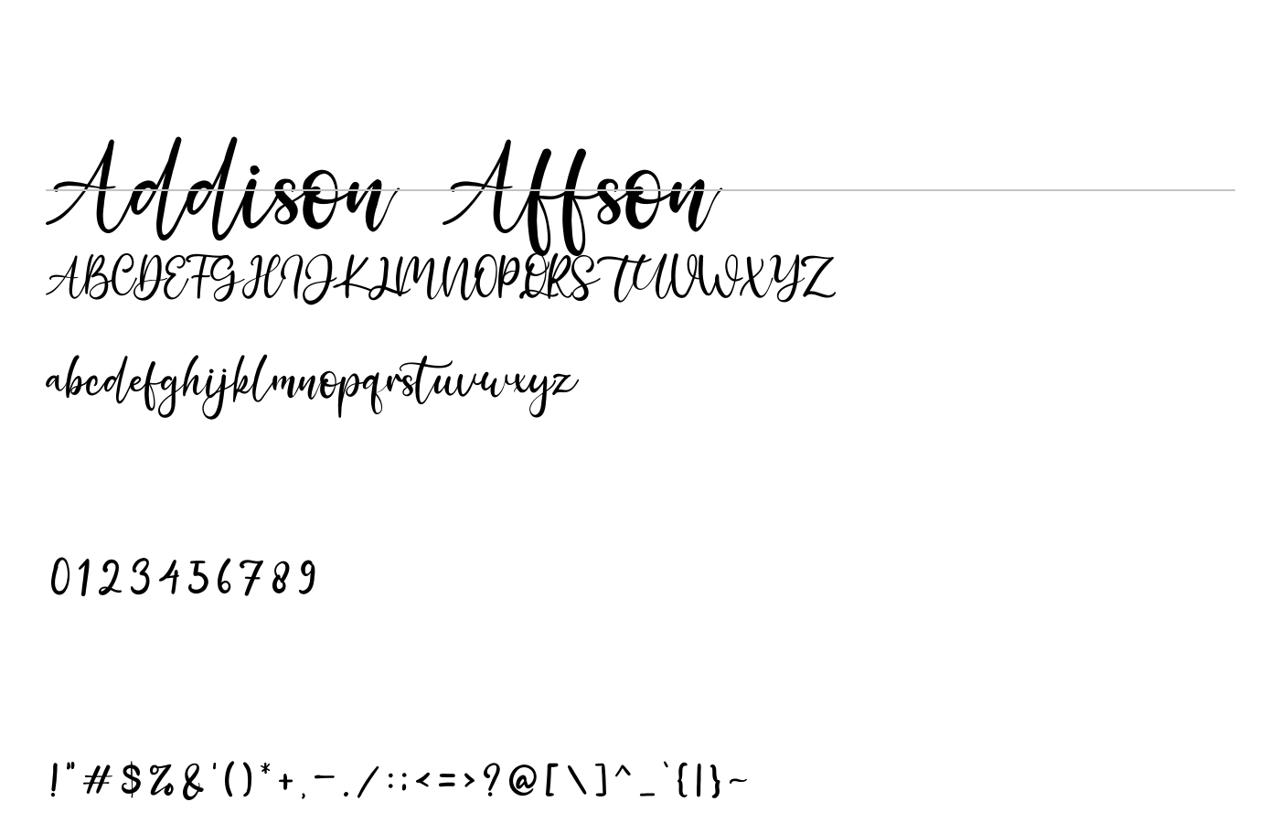 Addison Affson Font preview