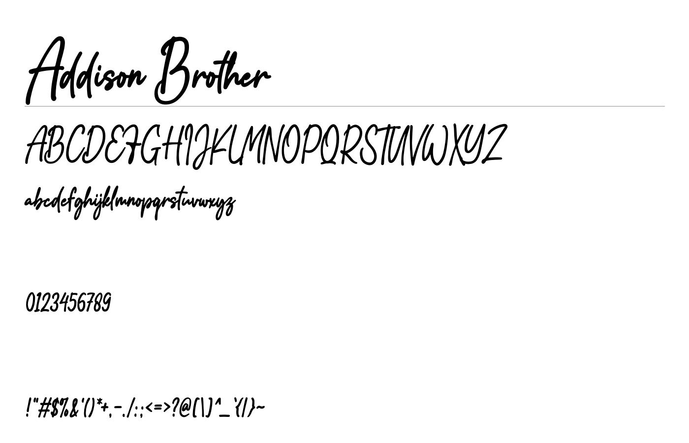Addison Brother Font preview
