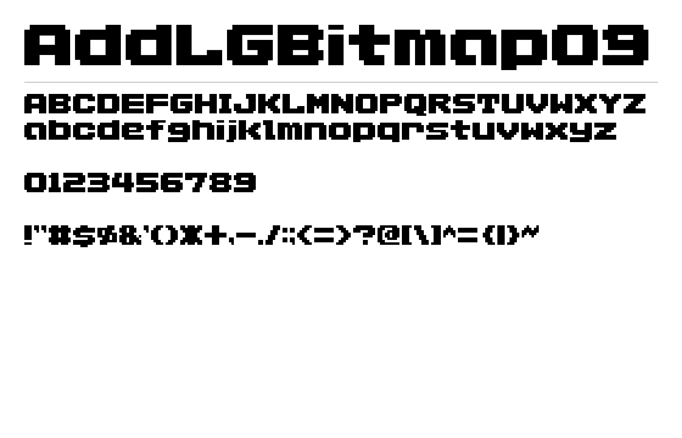 AddLGBitmap09 Font preview