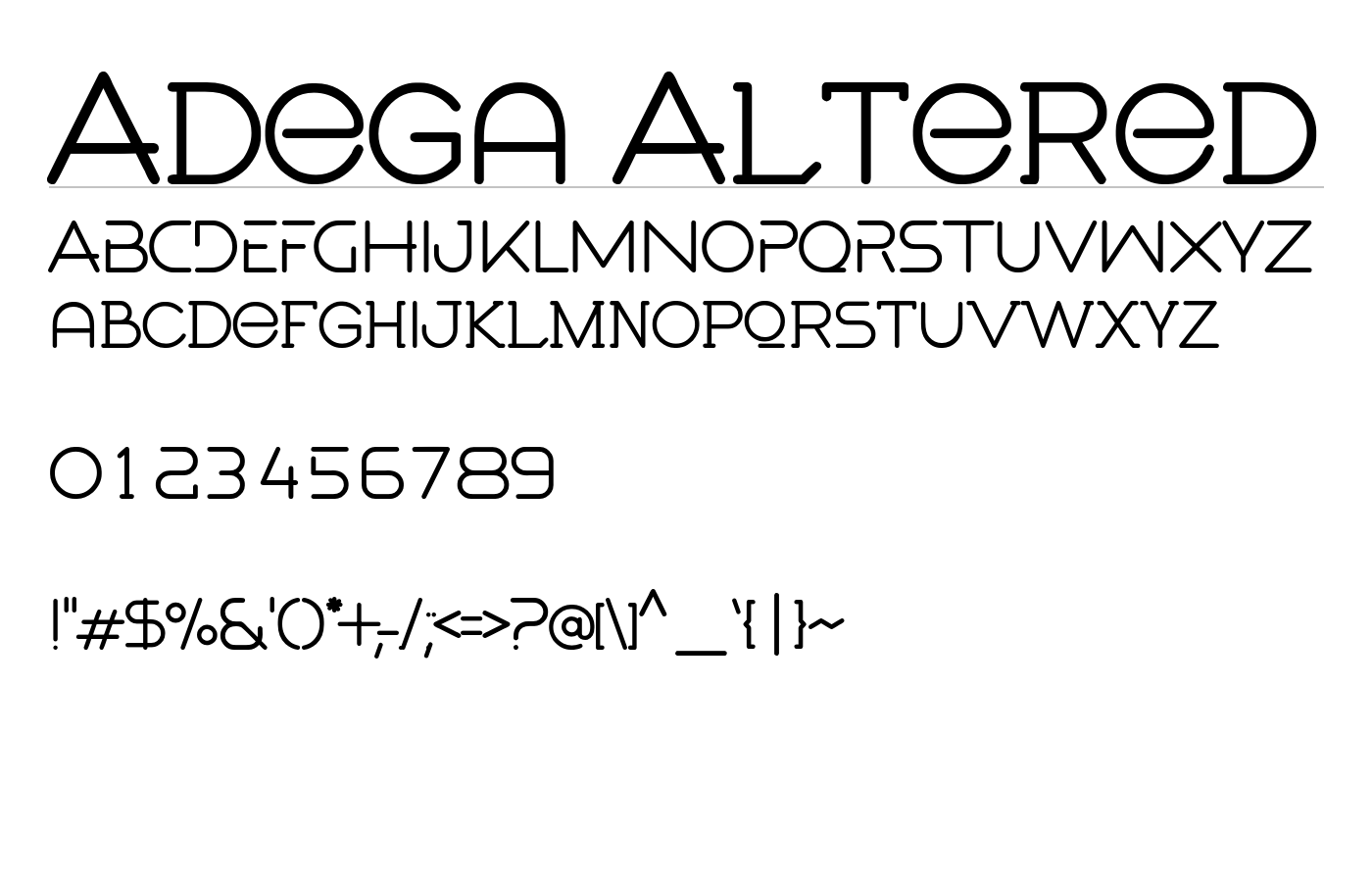 Adega Altered Font preview
