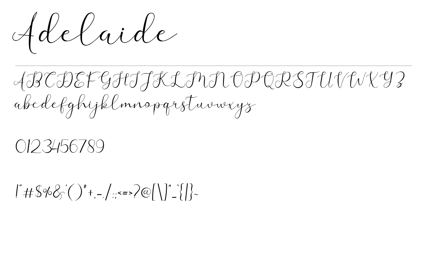 Adelaide Font preview