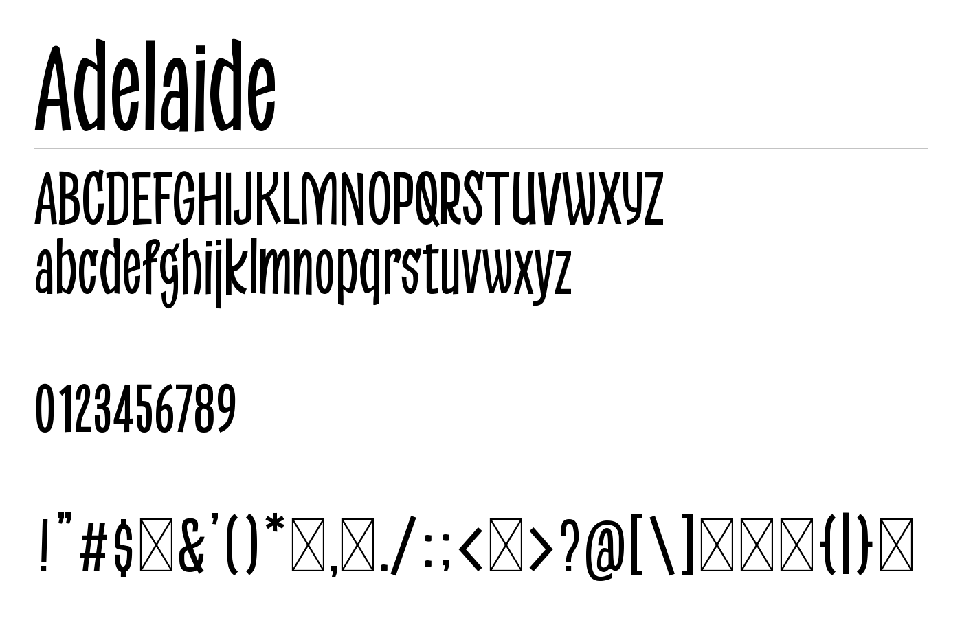 Adelaide Font preview