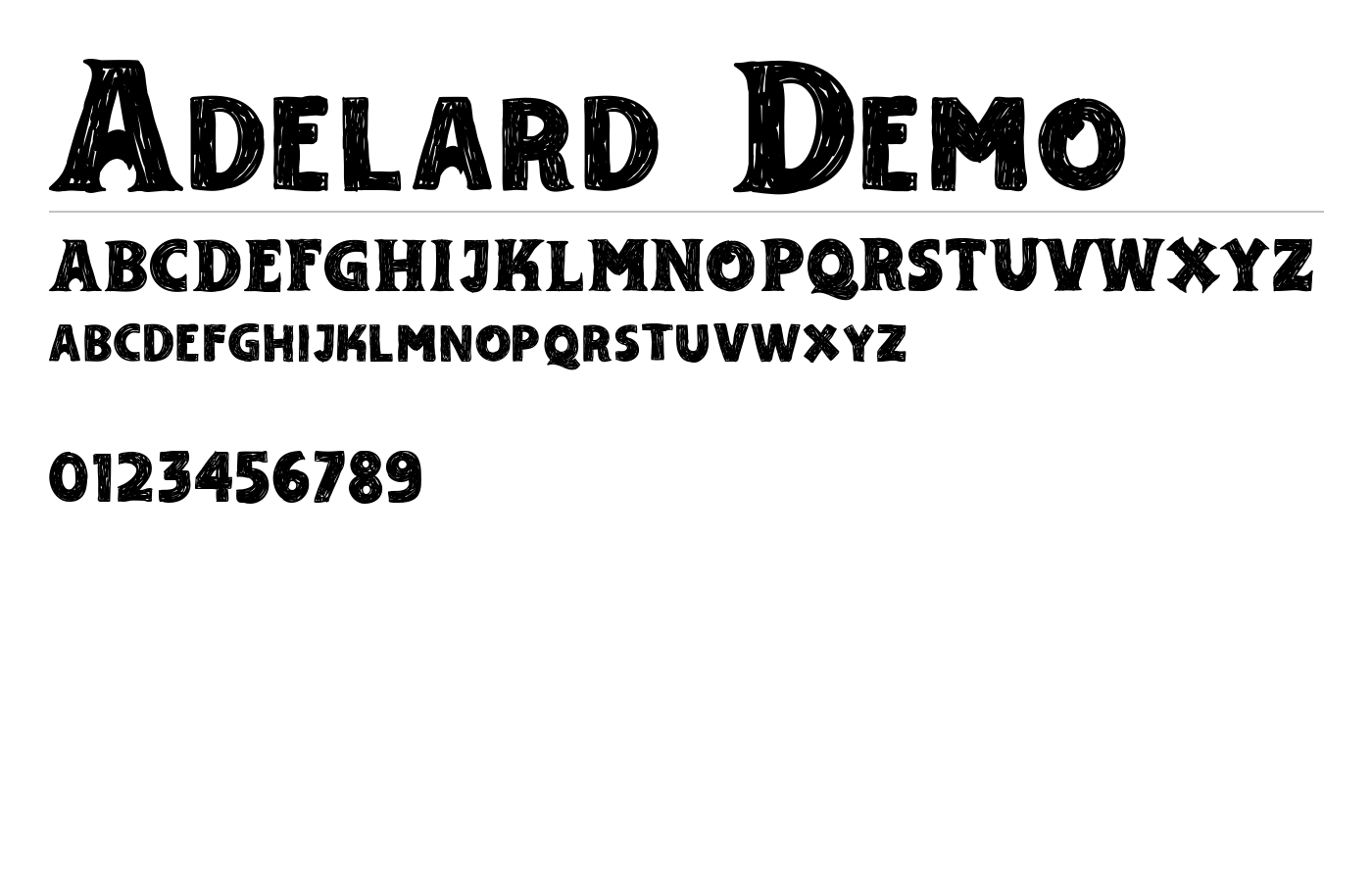 Adelard Demo Font preview