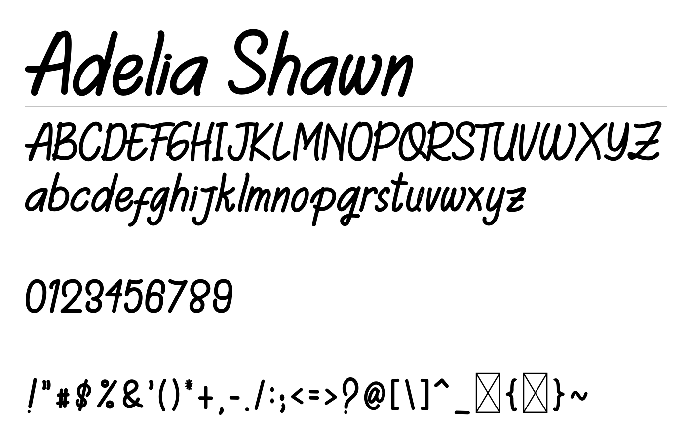Adelia Shawn Font preview