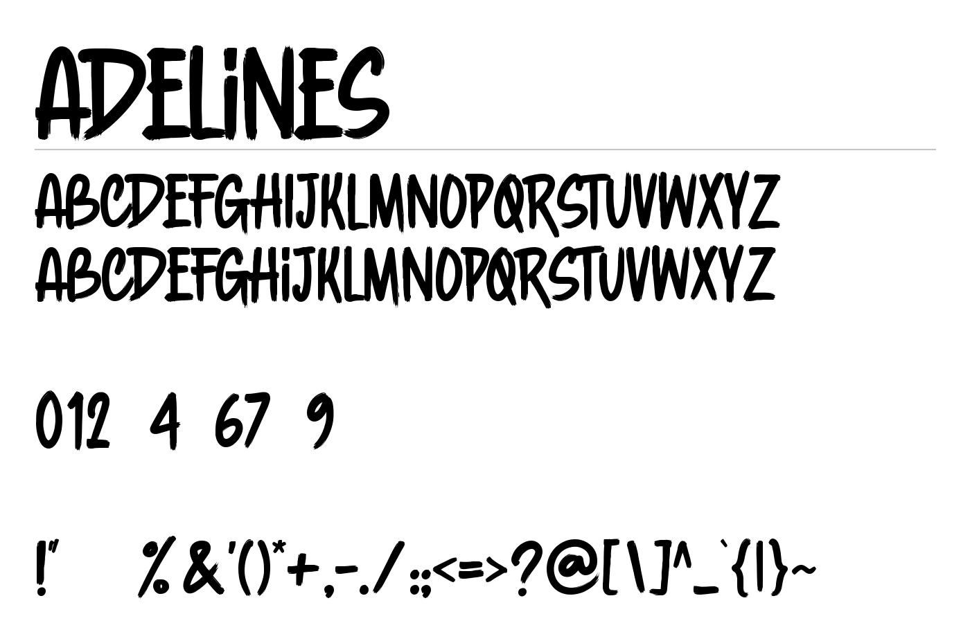 Adelines Font preview