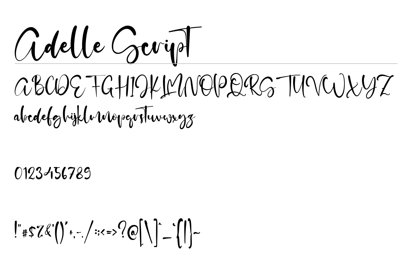 Adelle Script Font preview