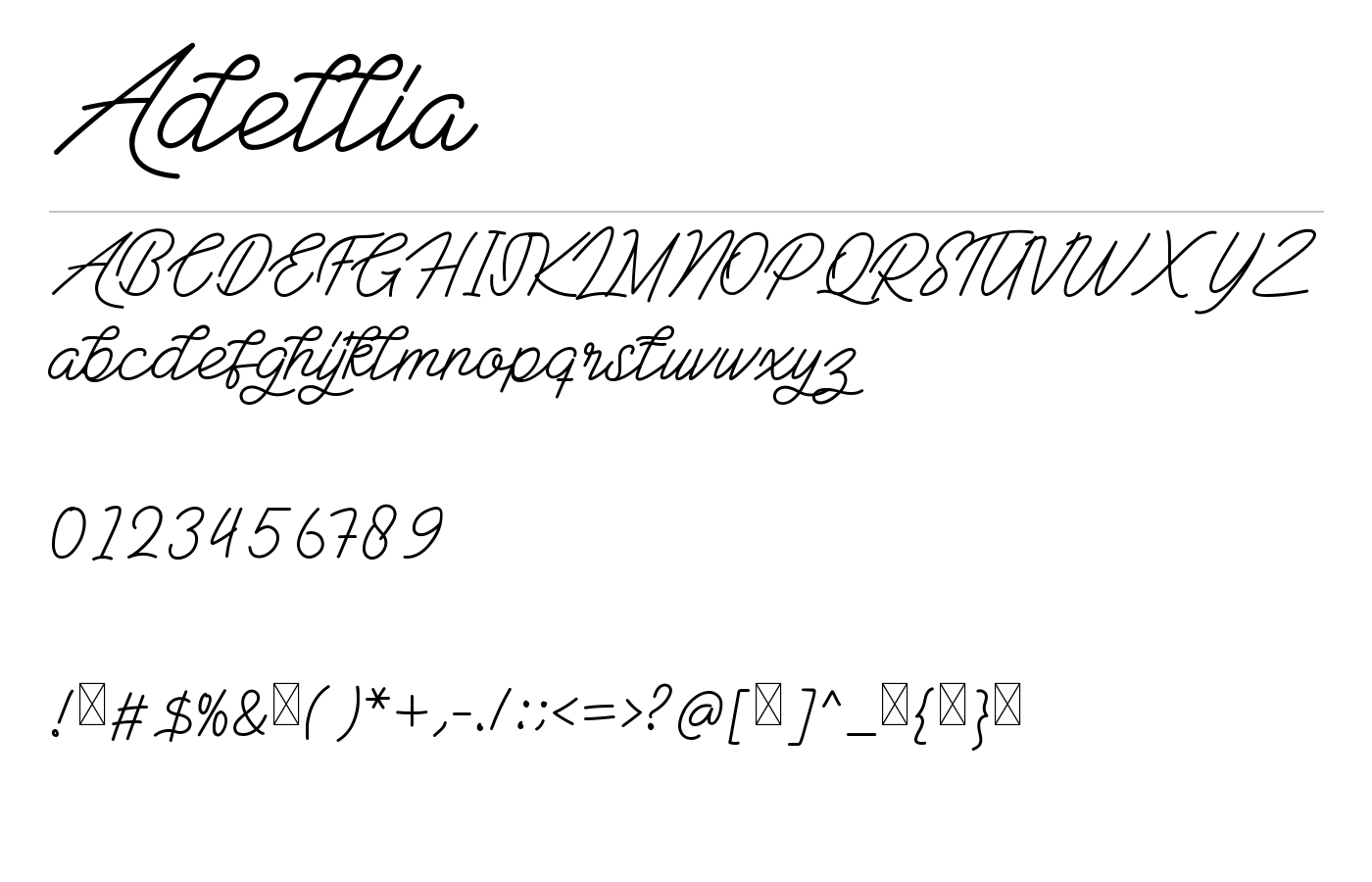 Adellia Font preview