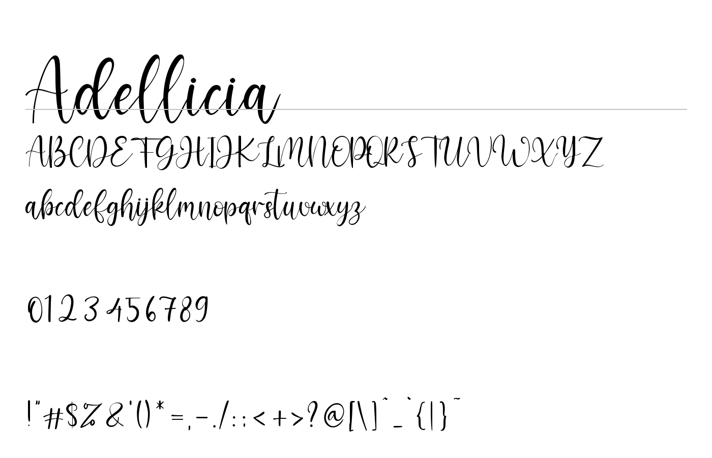 Adellicia Font preview