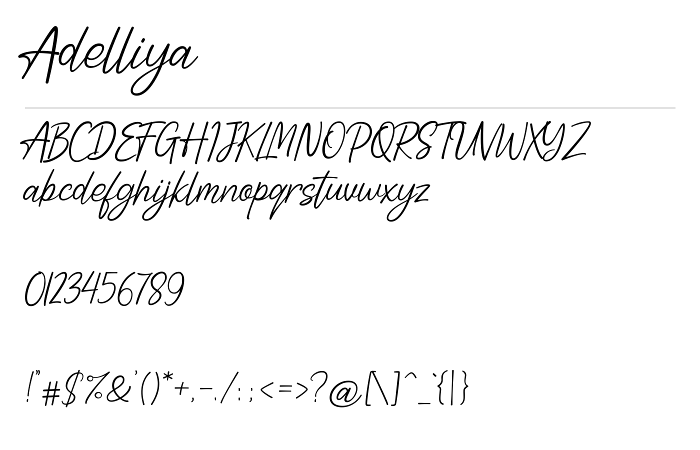 Adelliya Font preview