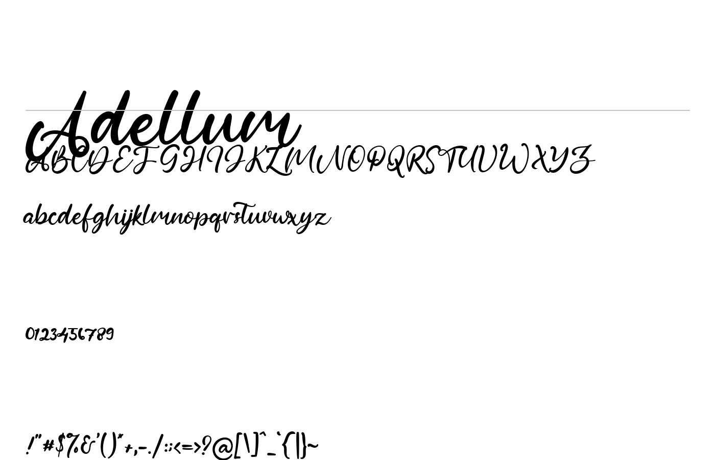 Adellum Font preview